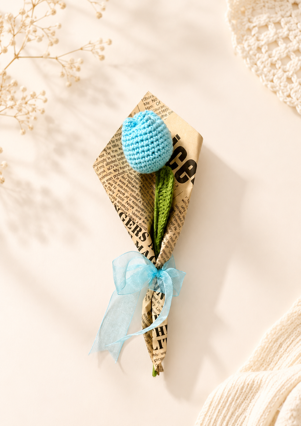 Handmade Crochet Tulip Flower