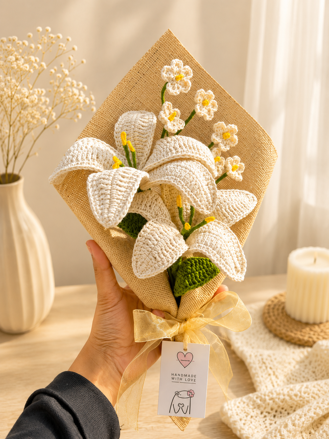 Eternal Lily Crochet Bouquet