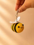 Handmade Crochet Bee Keychain