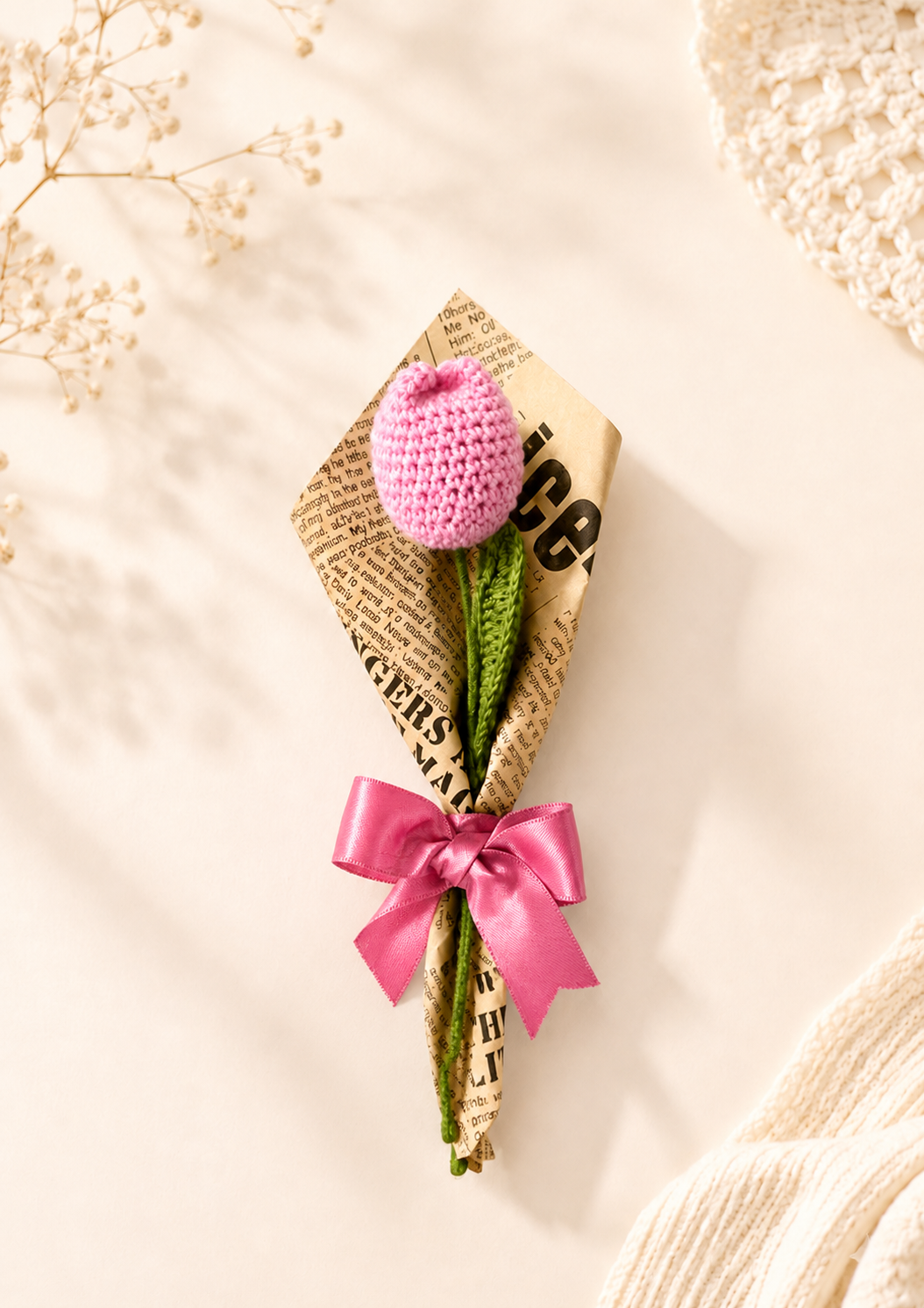Handmade Crochet Tulip Flower