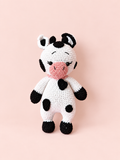 Molly the Cow full front view on blush background