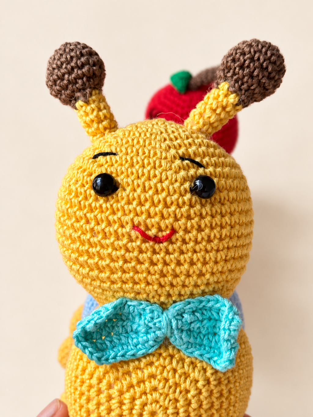Pip the Caterpillar face detail