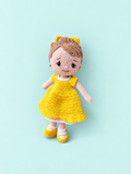 Sunny the Doll in yellow dress, front view